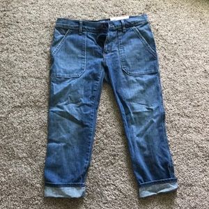 NWT LOFT petite relaxed crop jean